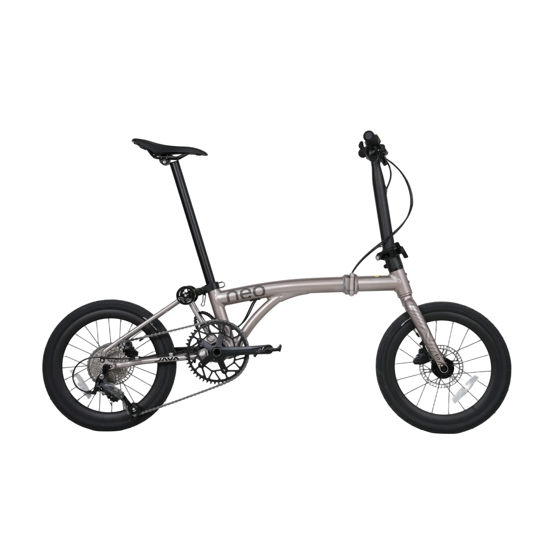 Java Neo 3 16” (349) Trifold Folding Bike – Alloy & Carbon Fork Edition | 9-Speed Hydraulic Disc
