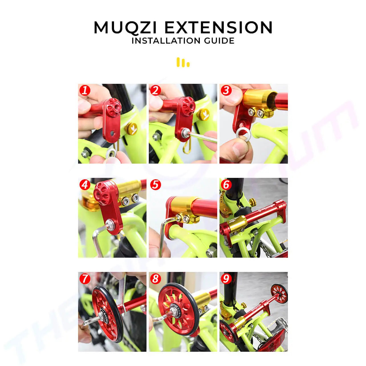 MUQZI Easy Wheel Extender close-up view