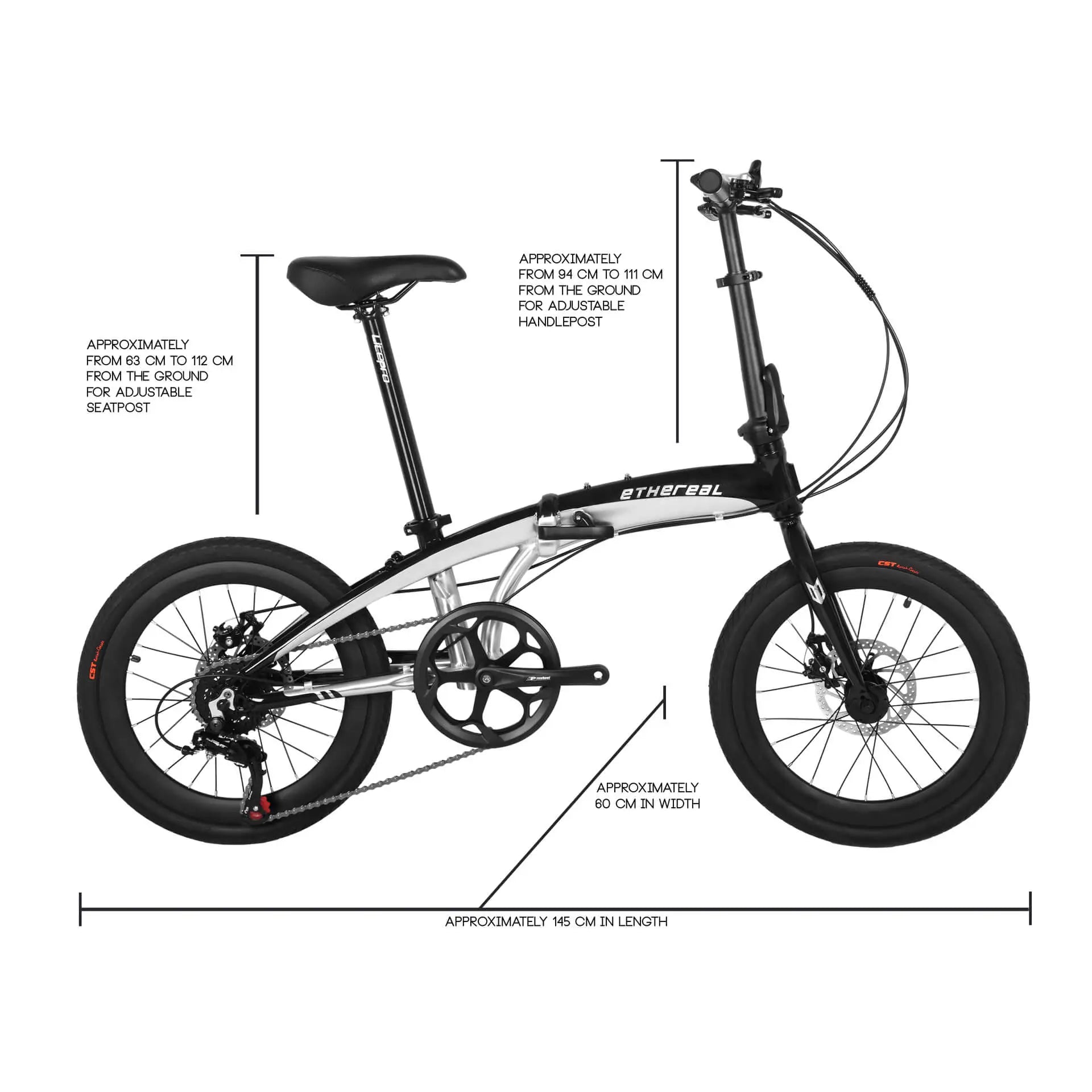 Ethereal Cruise 20-Inch Bi-Fold Folding Bicycle for Urban Commuting | The Bike Atrium