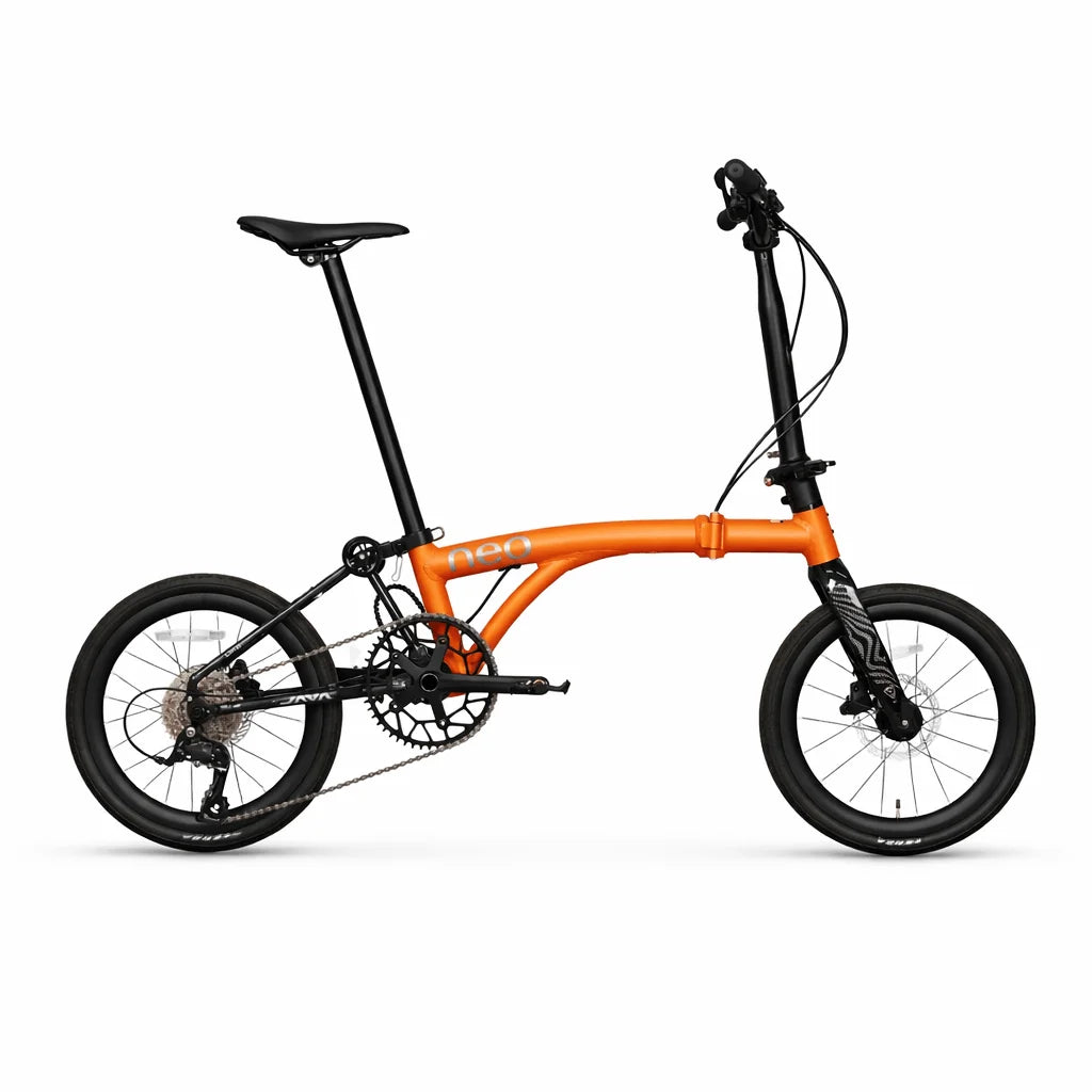 Java Neo Orange Color 16 Inch Carbon Fork Aluminium Frame