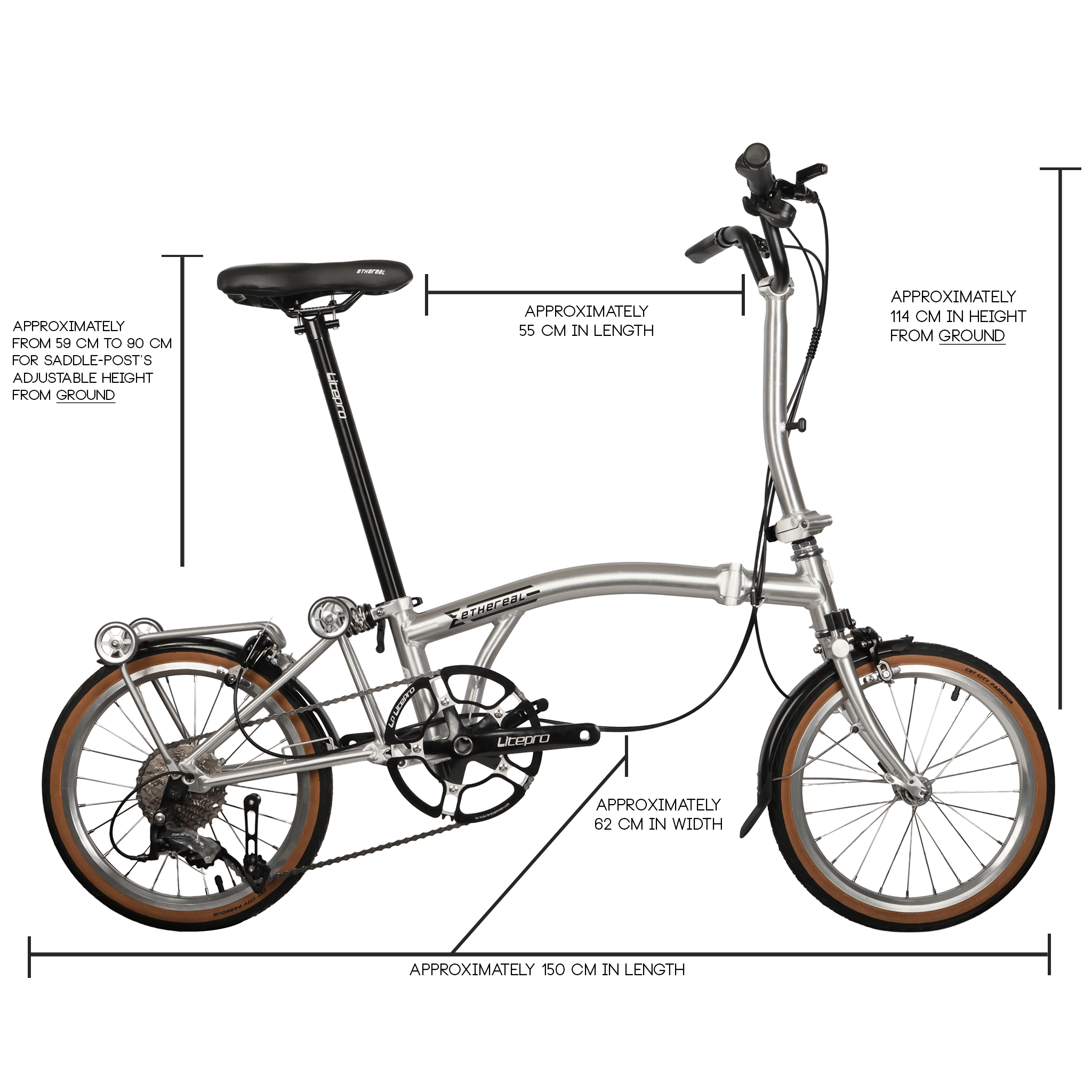 Ethereal Trifold A9 - Lightweight Folding Bike | The Bike Atrium