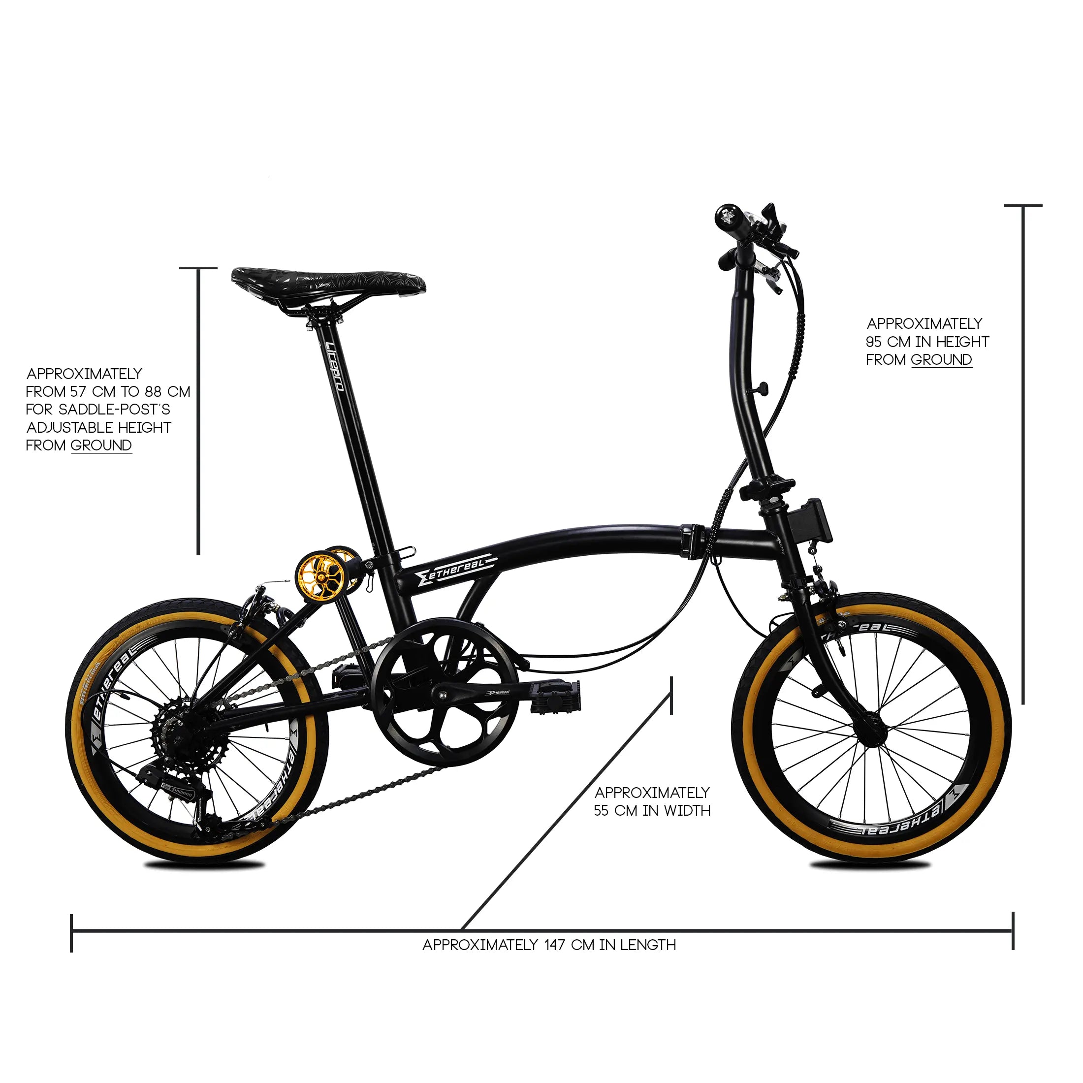 Ethereal Trifold A7 Aluminium Folding Bike