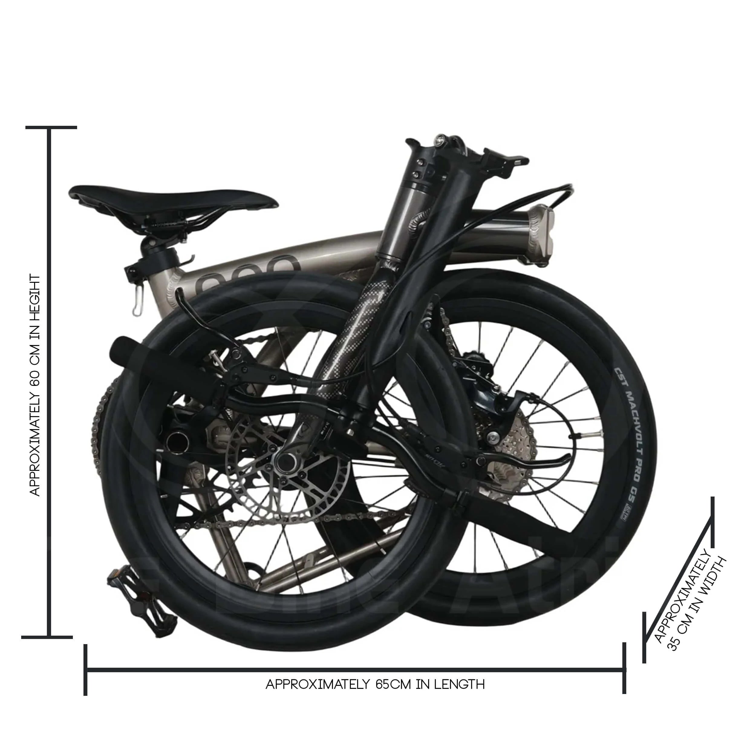 Java Neo 3 16” (349) Trifold Folding Bike – Alloy & Carbon Fork Edition | 9-Speed Hydraulic Disc