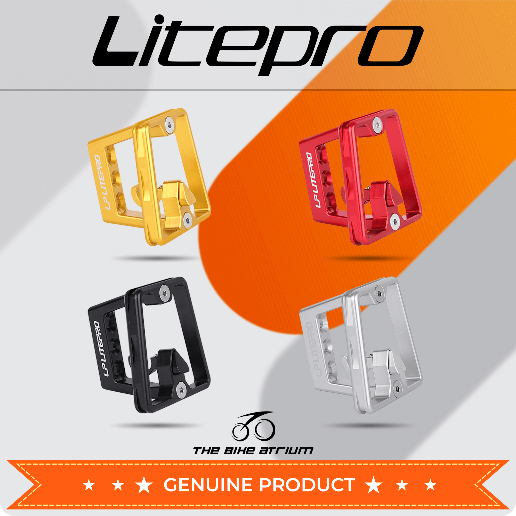Litepro 3 Holes Front Block Carrier for Foldable Bicycles - Lightweight Aluminum Alloy CNC Carrier for Mounting Bags and Pouches in Front of Your Bike